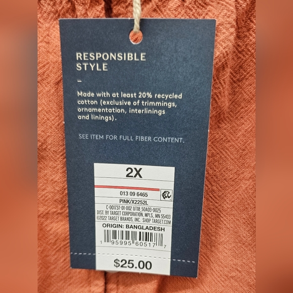 Universal Thread Orange Pocketed Dress - Picture 3 of 3